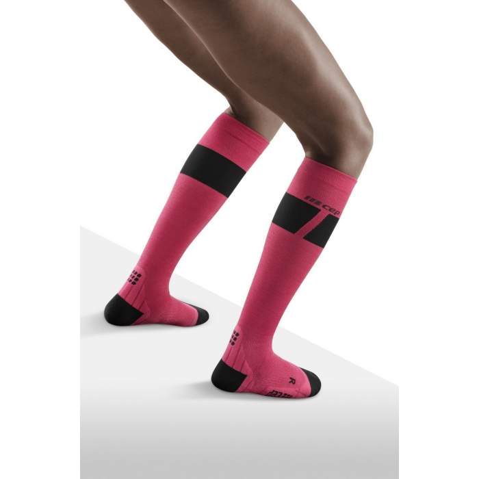 CEP ultralight calf sleeves, electric pink/light grey, women III